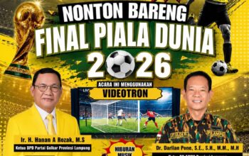 Perkuat Silaturahmi, DPD Partai Golkar Lampung Gelar Nobar Final Piala Dunia 2026 dan Gaple Fun Game
