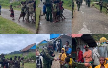 Tawa Anak Papua Mengiringi Pengabdian Satgas Yonif 2 Marinir di Tanah Perbatasan