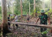 Kodim 1413/Buton Mantapkan Konstruksi Jembatan Beton Sungai Kaweli Lewat Tahap Pembesian