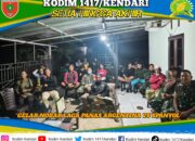 Mempererat Kemanunggalan, Babinsa Koramil 1417-06/Unaaha dan Warga Konawe Gelar Nobar Laga Panas Argentina vs Spanyol