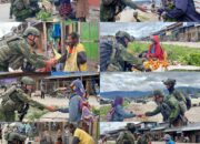 Senyum Mama Papua Mengiringi Patroli Satgas Yonif 2 Marinir Saat Lariskan Hasil Bumi Warga Distrik Tigi