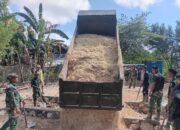 Material Terus Berdatangan, Satgas TMMD Ke-129 Kodim 1413/Buton Percepat Tahap Pengurugan RTLH