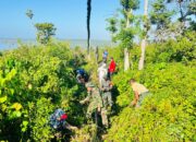 Babinsa Koramil 1413-04/Mawasangka Pimpin Karya Bakti Bersihkan Jalur Sumber Mata Air Desa Lanto