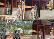 Prajurit TMMD Ke-129 Kodim 1807/Sorsel Pacu Pembangunan Rumah Type 36, Progres Capai 55,%