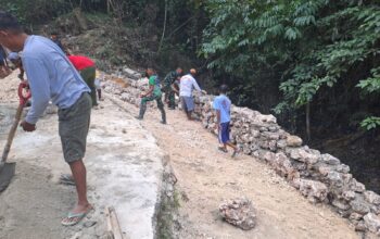Irama Pembangunan Terjaga, Talud TMMD Ke-129 Kodim 1413/Buton Tunjukkan Kemajuan Nyata