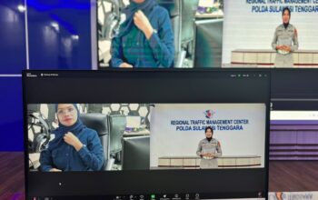 Ditlantas Polda Sultra Sampaikan Informasi Arus Lalu Lintas Terkini Melalui Live Report Bersama RRI Kendari