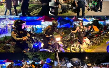 Tak Kenal Waktu, Sat Samapta Polres Sinjai Patroli Malam Jaga Keamanan Warga.