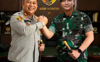 Perkuat Sinergi, Kapolres Bersama Dandim 1413/Buton Pastikan Solidaritas Institusi Tetap Terjaga
