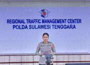 Ditlantas Polda Sultra Sampaikan Informasi Lalu Lintas Terkini Lewat Live Report Bersama RRI Kendari