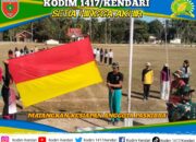 Sambut HUT RI Ke-81, Babinsa Koramil 1417-10/Moramo Matangkan Kesiapan Anggota Paskibra