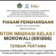 Kantor Imigrasi Kelas I TPI Morowali Raih Peringkat Pertama Penyampaian Laporan Pertanggungjawaban (LPJ) Periode Juni Secara Tepat Waktu