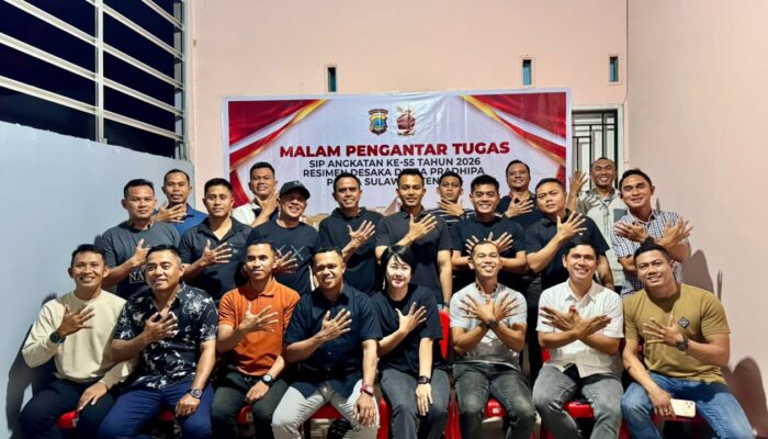 Malam Pengantar Tugas, SIP 55 Polda Sulteng Siap Memberikan Warna Positif di Satuan Wilayah