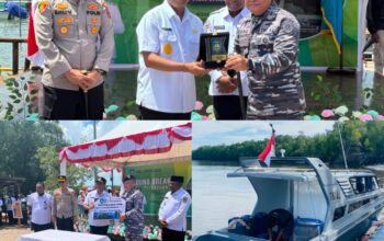 Bupati Teluk Bintuni Serahkan Hibah Speedboat kepada Kodaeral XIV, Dukung Ground Breaking Pelabuhan Babo