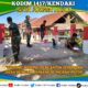 KODIM 1417/KENDARI BERSAMA WARGA KADIA GOTONG ROYONG PERCANTIK JEMBATAN DESA DENGAN SEMANGAT MERAH PUTIH