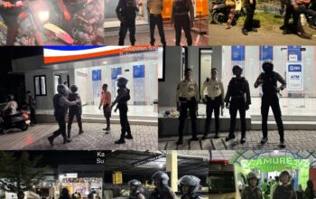 Ciptakan Rasa Aman, Sat Samapta Polres Sinjai Sisir Sejumlah Titik Rawan Malam Hari.
