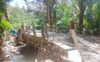 Jembatan Wakangka Kian Terwujud, Pengecoran Rampung, Kodim 1413/Buton Lanjutkan Tahap Penyempurnaan