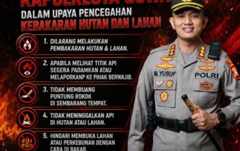 Cegah Karhutla, Kapolresta Gowa Ajak Warga Jaga Lingkungan dan Waspadai Titik Api