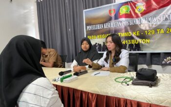 Satgas TMMD Ke-129 Kodim 1413/Buton Gelar Penyuluhan Kesehatan Pos Bindu PTM dan Stunting