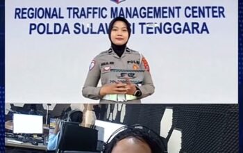Pantau Arus Lalu Lintas, Ditlantas Polda Sultra Gelar Live Report Traffic Update Bersama RRI Kendari