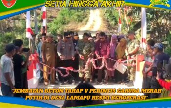 Jembatan Beton Tahap V Perintis Garuda Merah Putih di Desa Lamapu Resmi Beroperasi