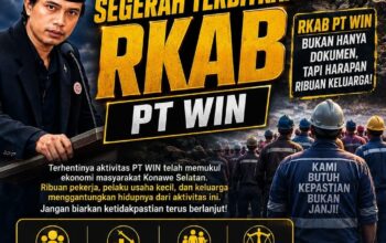 Nasib Ribuan Warga Dipertaruhkan, Tokoh Pemuda Konsel Desak Pemerintah Segera Terbitkan RKAB PT WIN