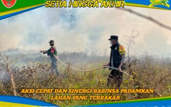 Sinergi Babinsa, Bhabinkamtibmas, dan Tim Gabungan Berhasil Padamkan Kebakaran Lahan di Desa Ambesea