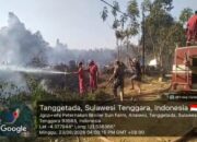 Babinsa Bantu Warga Padamkan Kebakaran Lahan dan Kandang Ayam 