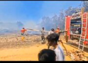 Prajurit Kodim 1412/Kolaka Bantu Padamkan Kebakaran Lahan di Tanggetada