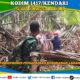 Sinergi TNI-Polri dan Damkar Padamkan Kebakaran Lahan Sagu di Konawe