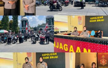 Polwan Polres Sinjai Ambil Peran Saat Sholat Jum’at, Keamanan dan Pelayanan Tetap Prima.