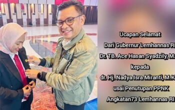 Sukses Jalani PPNK Angkatan 73 Lemhannas RI, dr. Hj. Nadya Isra Miranti, M.K.M Akan Terapkan Nilai-nilai Kebangsaan di Dunia Kesehatan