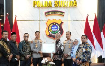 KPU dan Bawaslu Sultra Audiensi ke Polda, Apresiasi Sentra Gakkumdu Raih Penghargaan Nasional