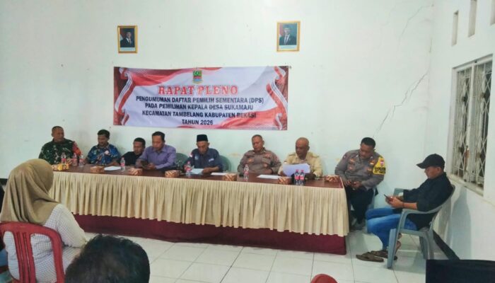 Panpilkades Sukamaju Gelar Rapat Penetapan DPTb dan Tata Tertib Pilkades 2026