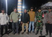 Polsek Balantak Gelar Pos Kamling Bersama Tiga Pilar, Jaga Keamanan Lingkungan Tetap Kondusif
