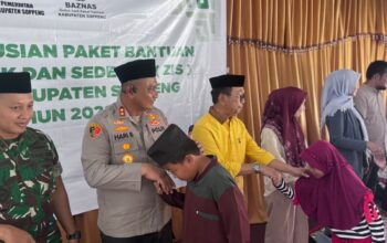 Kapolres Soppeng Hadiri Pendistribusian Dana ZIS BAZNAS Kabupaten Soppeng Tahun 2026