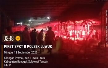 Respon Cepat Call Center 110, Polisi Hentikan Musik Hiburan Malam Hajatan di KM 4 Luwuk