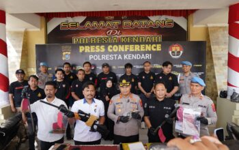 Dipimpin Langsung Kapolresta Kendari, Kombes Pol Safi’i Nafsikin, Polresta Kendari Ungkap 6 Kasus Tindak Pidana