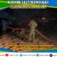 Aksi Cepat Malam Hari, Babinsa Koramil 1417-11/Poasia Bersama Tim Gabungan Padamkan Kebakaran Lahan di Abeli