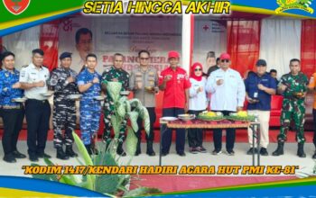 HUT PMI ke-81: Kodim 1417/Kendari Terima Penghargaan Donor Darah dan Hadiri Peringatan Kemanusiaan