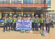 Sambut Hari Lalu Lintas Bhayangkara ke-71, Satlantas Polres Konut Gelar Baksos Dan Berikan Bantuan Sosial