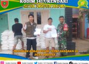 Kawal Penyaluran Bantuan Pangan, Babinsa Koramil 1417-03/Lambuya Pastikan Beras BULOG Tepat Sasaran di Desa Watusa