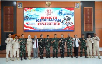Jelang HUT ke-81 TNI, Korem 143/HO Gelar Bakti Sosial Kesehatan dan Pelatihan Bantuan Hidup Dasar