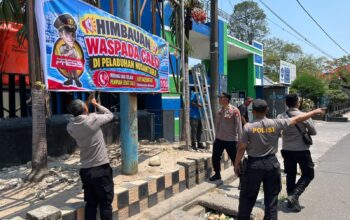 Waspada Calo di Pelabuhan Nusantara Parepare, Polsek KPN Pasang Spanduk