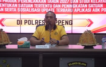 Polres Soppeng Ikuti Asistensi Produk Perencanaan dan Sosialisasi Update Aplikasi ABK Polri