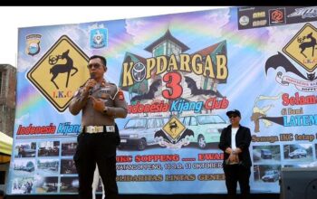 Satlantas Polres Soppeng Sosialisasikan Tertib Berlalu Lintas pada Kopdargab Series 3 Indonesia Kijang Club