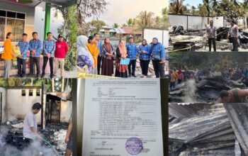 Kebakaran Hebat di Bualemo, Rumah dan Kios Warga Ludes Dilalap Api, Kerugian Ditaksir Rp1 Miliar