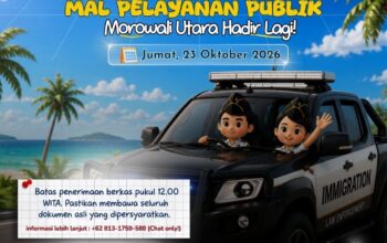 Pelayanan Paspor Kembali di Mal Pelayanan Publik Morowali Utara, Layanan Paspor Dibuka 23 Oktober 2026