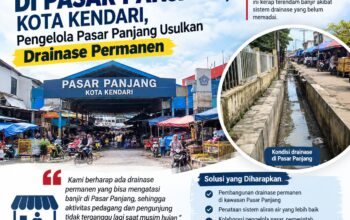 Antisipasi Banjir, Pengelola Pasar Panjang Kendari Usul Drainase Permanen