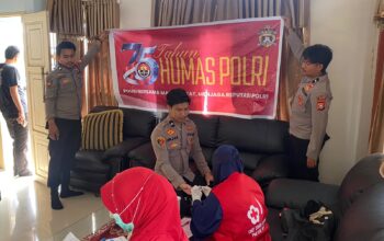 Sambut Hari Jadi Humas Polri ke-75, Polres Wajo Gelar Donor Darah untuk Kemanusiaan