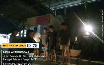 Respons Laporan 110, Polsek Luwuk Bubarkan Pesta Miras Dini Hari
